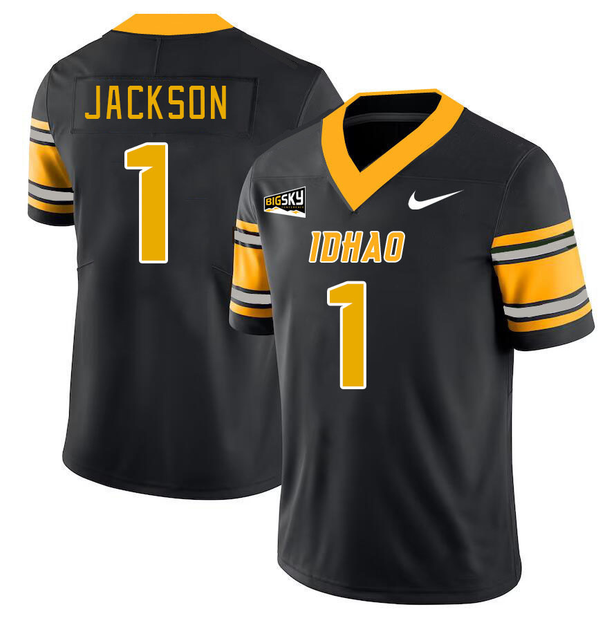 Men-Youth #1 Jermaine Jackson Idaho Vandals 2023 College Football Jerseys Stitched-Black